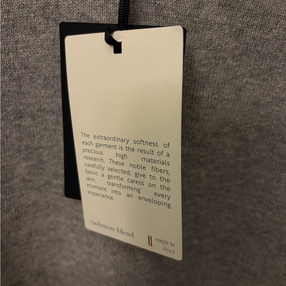 Maglificio Bartolini Gray Men's Cashmere & Wool blend Sweater - Picture 5 of 6